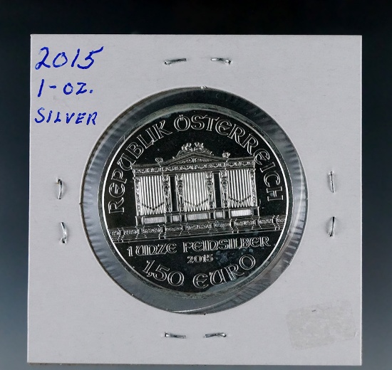 2015 Austrian 1 Ounce Silver Philharmonic BU