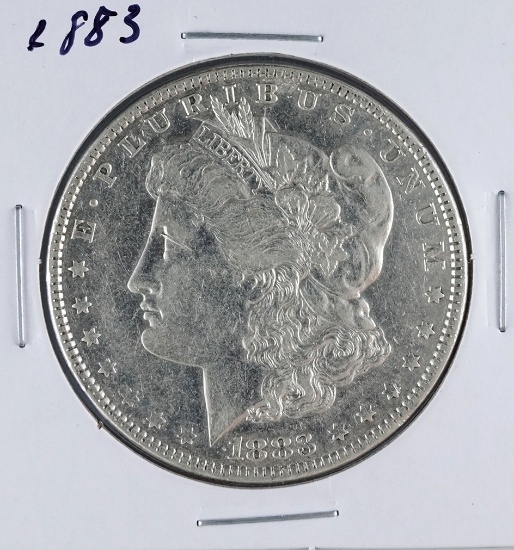 1883 Morgan Silver Dollar VF Details Cleaned