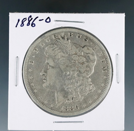 1886-O Morgan Silver Dollar F Details Cleaned
