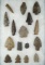 Set of 16 assorted artifacts found in New York. One has a restored base. Largest is 2 1/2