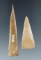 Pair of nicely fashioned Bone arrowheads found in New York from the collection of Howdy Lang.