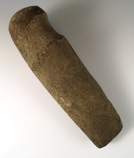 8 3/8" long 3/4 grooved Axe preform that is a great example of ancient pecking found in New York.