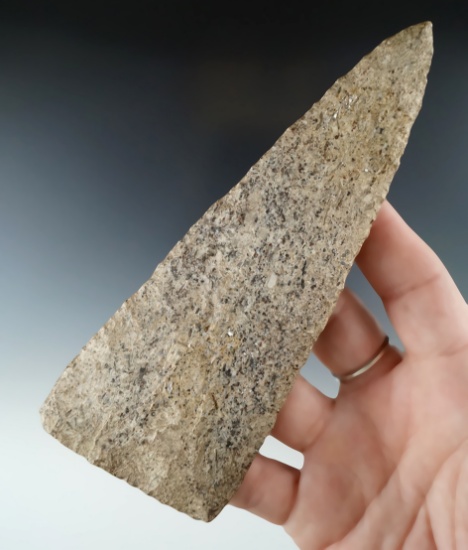 5 5/8" Lytic chert Triangular Fort Ancient Blade found in Seneca County New York. Ex. Harry Arthur