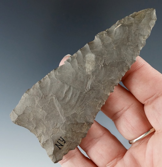 3 3/4" Early Archaic Knife form with excellent flaking found in New York.