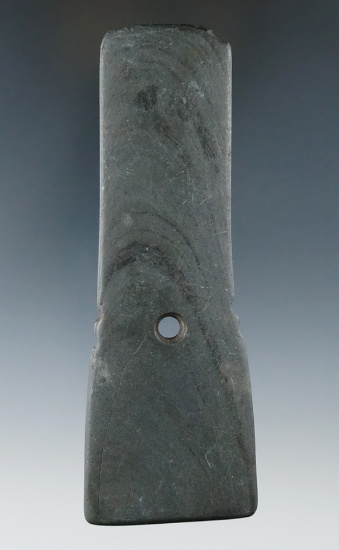 4 15/16" Hopewell Shovel Pendant found in Portsmouth, OH. Unique stylistic design at shovel transiti