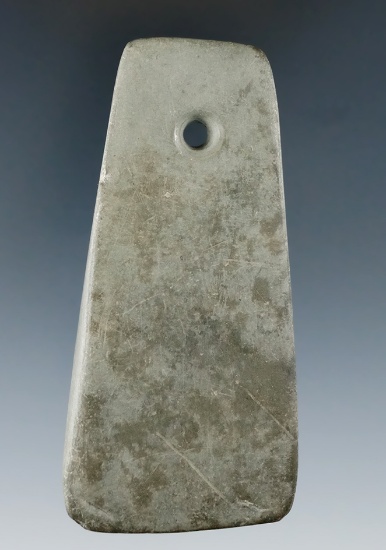 3 9/16" Hopewell Trapezoidal Pendant found in Stark Co., Ohio. Ex. Bob Converse Collection.