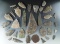 Group of 33 assorted artifacts collected from various sites south of Pittsford, Monroe Co., NY.