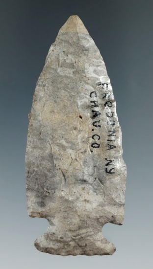 3" Hopewell made from Onondaga Flint found near Freedonia, Chautauqua Co., New York.