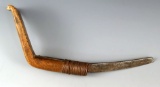 Unique circa 1800s Knife with a steel blade, wood handle and wire wrapping.
