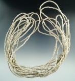 LONG! 24 Foot strand of white trade beads found at various sites in New York.