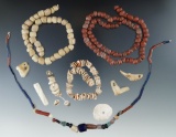 642 piece selection of assorted beads and ornaments collected in the Genesee Valley, New York.