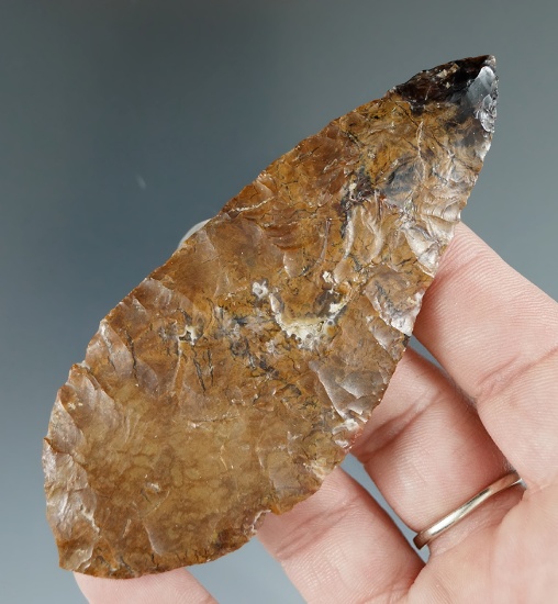 3 3/4" Cascade Knife made from Brown Agate, found near the Columbia River.