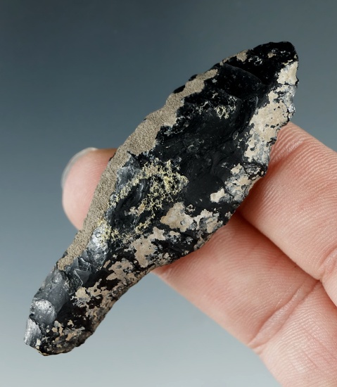 2 1/2" Paleo Cougar Mountain made from Obsidian, found in the Great Basin, Oregon.