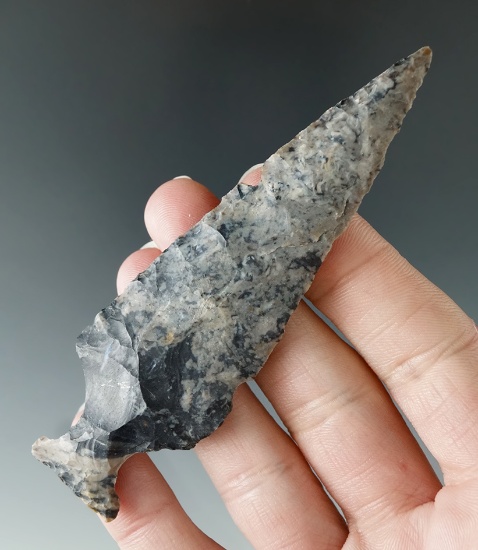 4 1/16" Ashtabula made from mottled Coshocton Flint found in Ohio.