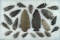 21 assorted archaic points and knives found in Otsego County NY near the upper Susquehanna.