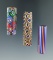 Set of three early colorful trade beads, largest is 1 7/8