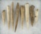 Set of eight bone awls from the 17th century found in NY. Largest is 4