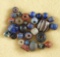 Group of assorted glass trade beads from the 1600s found in NY.