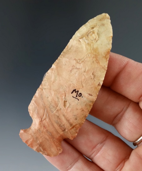 Nicely flaked 2 7/8" Sidenotch Knife found in Missouri.