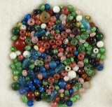 Group of assorted circa 1800s glass trade beads.