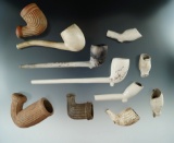 Nice set of clay trade pipes found at various sites in NY.