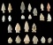 Group of 23 Archaic arrowheads found in Ohio, largest is 2