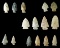 Group of 15 assorted arrowheads found in Ohio, largest is 2 3/8