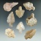 Set of eight unique middle Paleolithic stemmed artifacts found on the plateau of Thebes, Egypt.