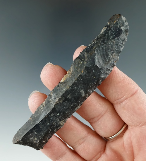 3 7/8" Paleo Uniface Knife found in Coshocton Co.,  Ohio. Ex. Don Kiekintevid.