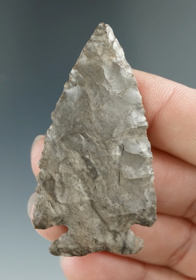 Fine 2 3/16" Cornernotch Point Onondaga Chert found in Allen Co., Ohio. Ex. - Jack Hooks