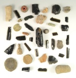 Group of assorted artifacts found at Teotihaucan Mexico.