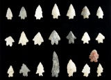 Group of 22 Bifurcated base points found in Ohio, largest is 2 1/4