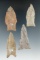 Nice set of four assorted Ohio arrowheads, largest is 2 9/16