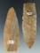 Pair of  Carter Cave Flint points found in southern Ohio including a 3 1/2