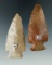 Pair of Carter Cave Flint Knives found in southern Ohio, largest is 3 1/16