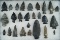 26 Nicely flaked artifacts from Ohio.  Largest is 3 11/16