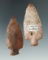 2 Flint Ridge Flint Bottleneck/Tablerock points found in Ohio. 1 has a restored shoulder