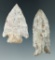 Pair of Ohio arrowheads made from attractive material, largest is 2 5/16