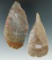 Pair of Blades, one with a drill and, made from Carter Cave Flint found in southern Ohio.