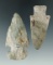 Pair of points made from Indiana Green Flint including a 3