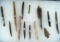 13 assorted Awls, Bladelets, a cornernotch point, and an Alaskan Harpoon Tip.