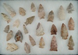 24 assorted artifacts from various locations.  Largest is 2 5/8