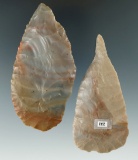 Pair of Blades, one with a drill and, made from Carter Cave Flint found in southern Ohio.