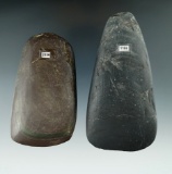 Pair of Slate Celts.  Largest is 4 7/16