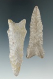 Pair of Dalton style points found in Ohio, largest is 2 7/8