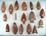 Group of 17 assorted Ohio Points.  Largest is 2 1/2