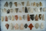 Group of 45 assorted points from various locations.