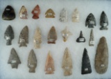 Group of 21 assorted points from various locations.