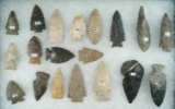 Group of 19 artifacts from the Midwestern U.S.  Largest is 3