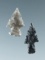 Pair of delicately flaked obsidian Gem points found near the Columbia River, both around 9/16